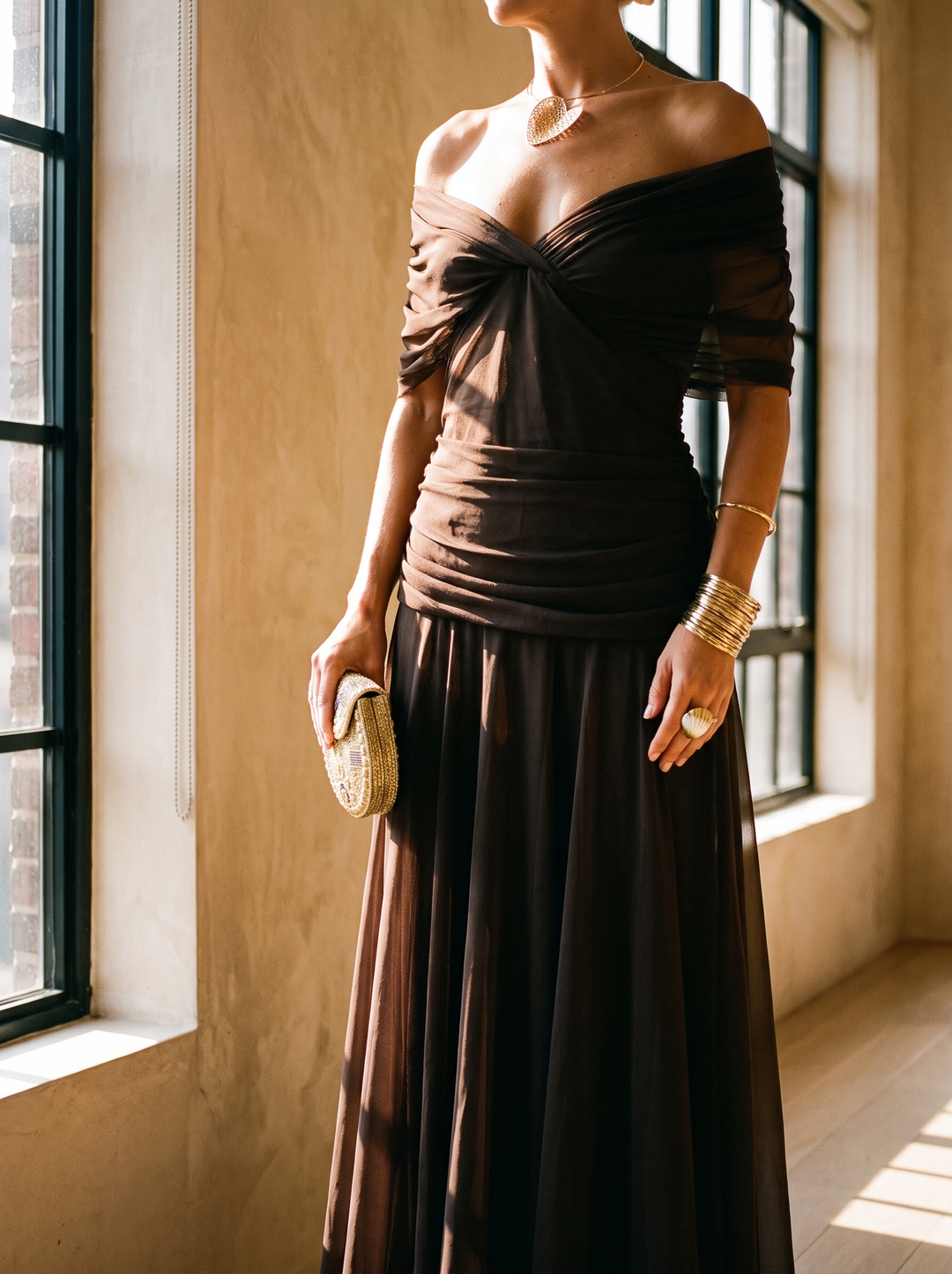 Lisa dress worn in a sunlit apartment