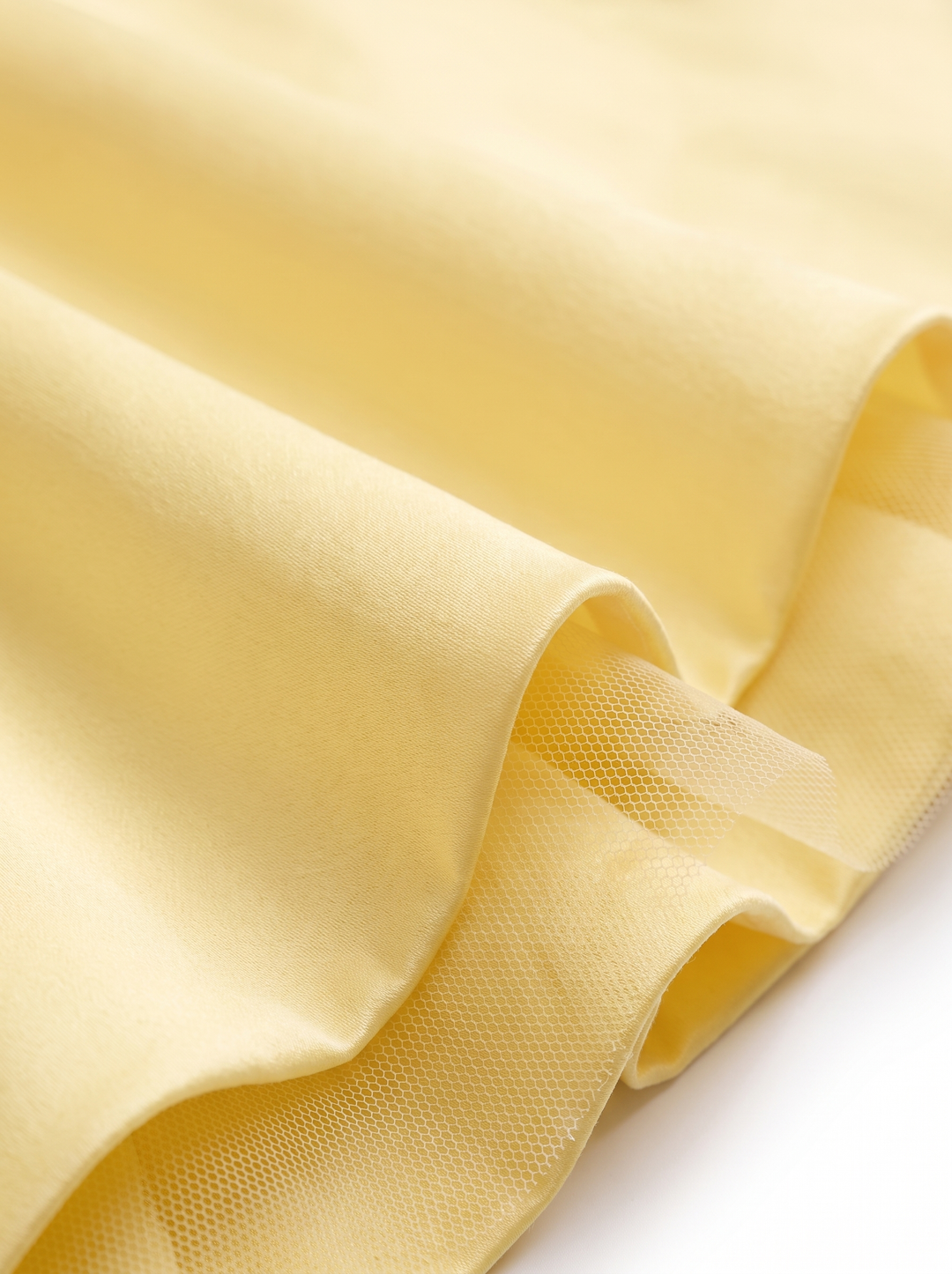 Ophira satin and tulle detail on white