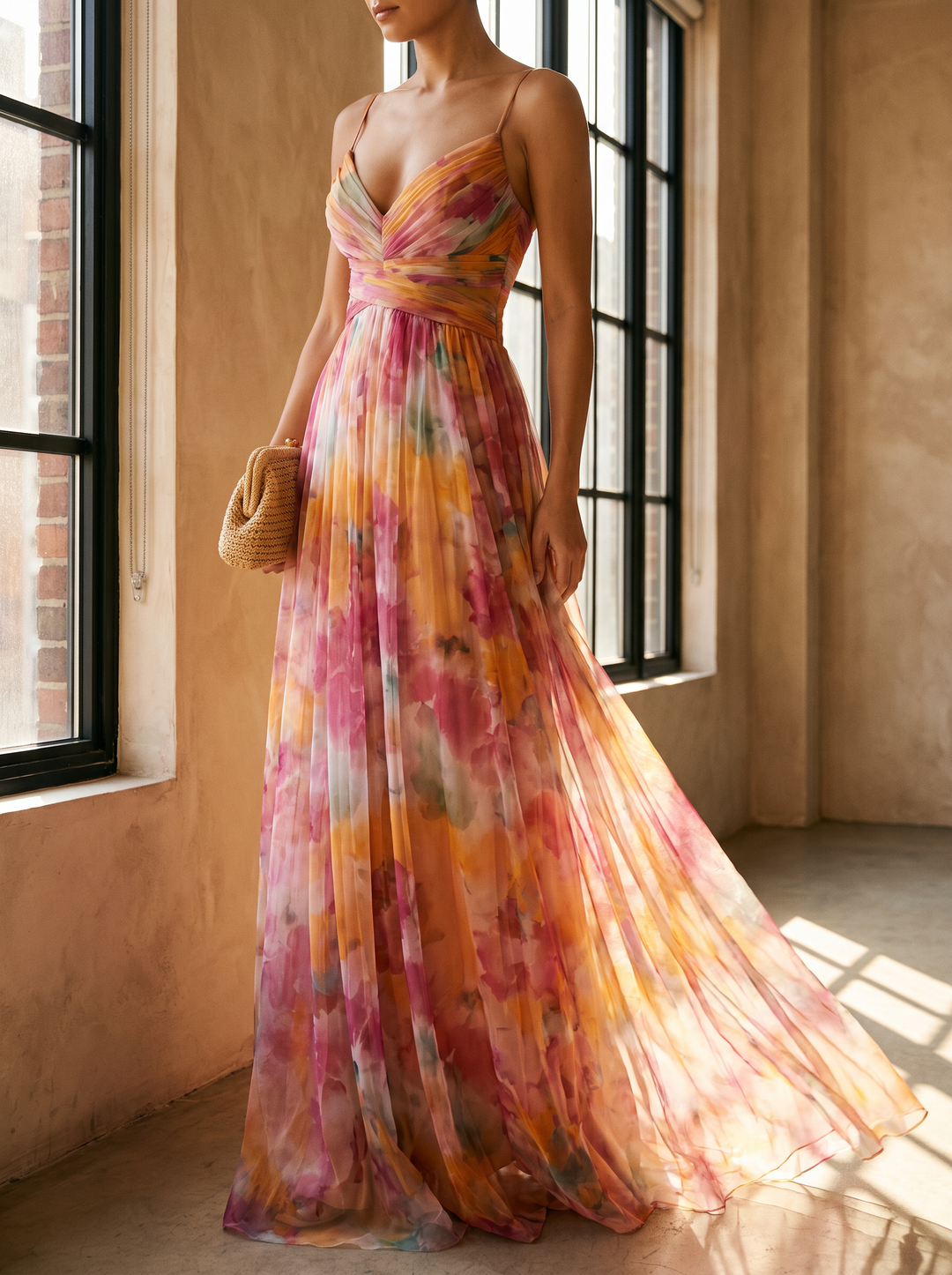 Valerie dress worn in a sunlit apartment